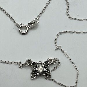 Sterling Silver Butterfly Pendant Necklace